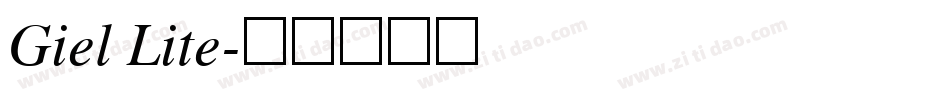 Giel Lite字体转换